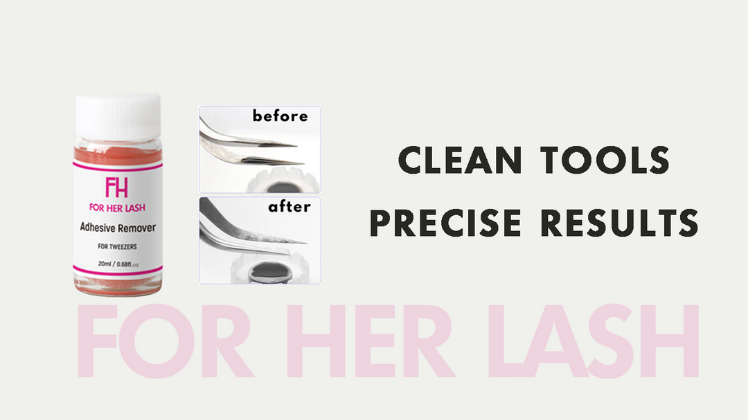 "Image of tweezer cleaner with before-and-after comparison of clean and dirty tweezers, highlighting tool hygiene for better precision."