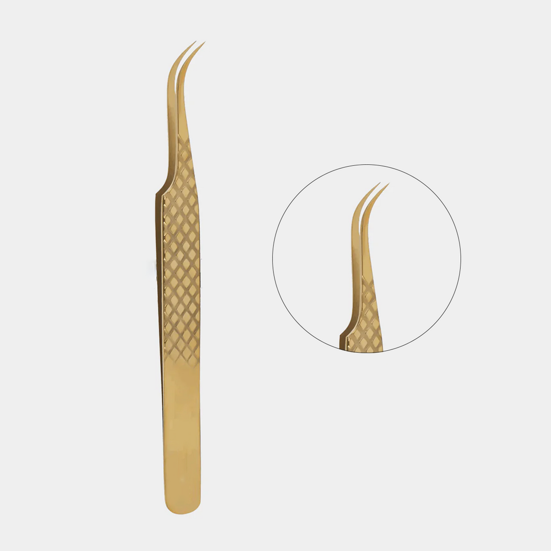 GFH-06 GOLD TWEEZERS FOR EYELASH EXTENSION