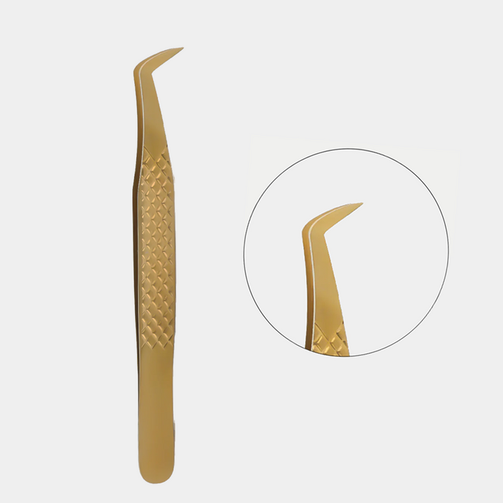 GFH-02 GOLD TWEEZERS FOR EYELASH EXTENSION