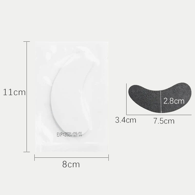 Black Under Eye Pads Size