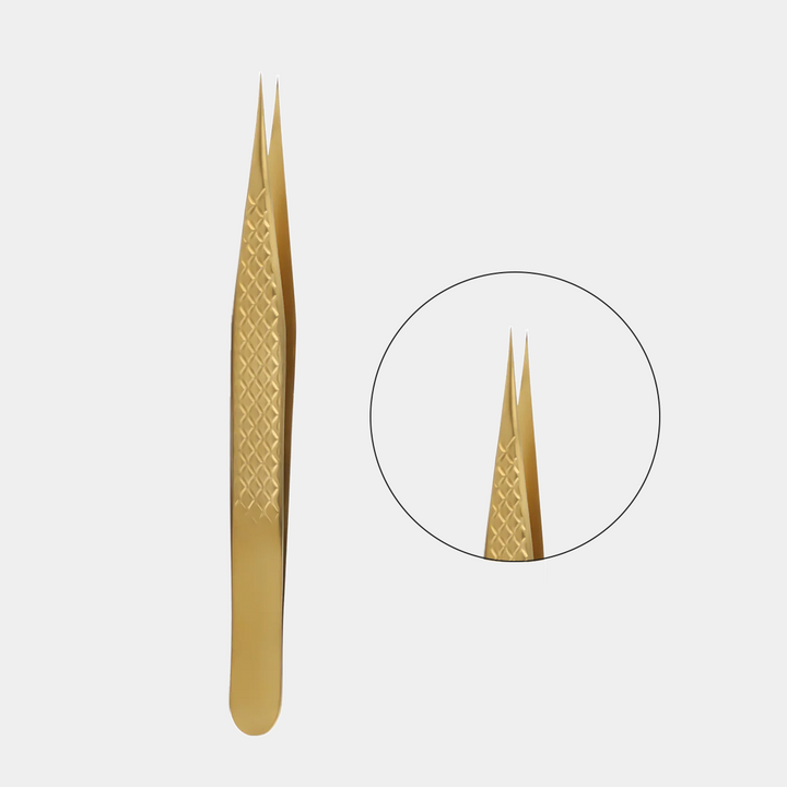 GFH-04 GOLD TWEEZERS FOR EYELASH EXTENSION