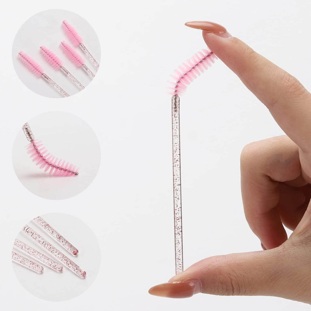 Glitter Mascara Wands Eyelash Brush 100pcs